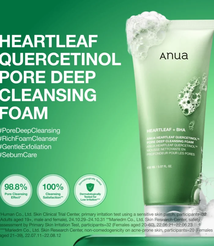 Anua Heartleaf Quercetinol Pore Deep Cleansing Foam 150ml 1