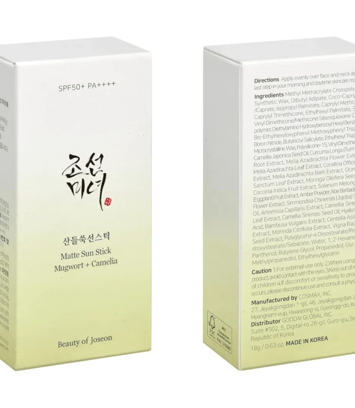 Beauty of Joseon Matte Sun Stick Mugwort + Camelia 18g 1