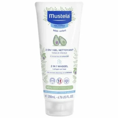 Mustela 2 en 1 Gel Nettoyant Corps & Cheveux Bébé 200ml