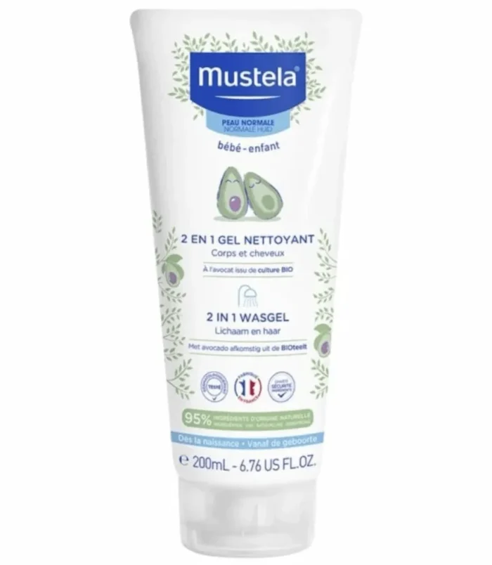 Mustela 2 en 1 Gel Nettoyant Corps & Cheveux Bébé 200ml