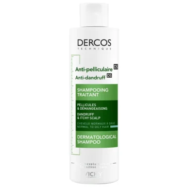 VICHY Dercos Shampooing Antipelliculaire Cheveux Normaux à Gras 200ml